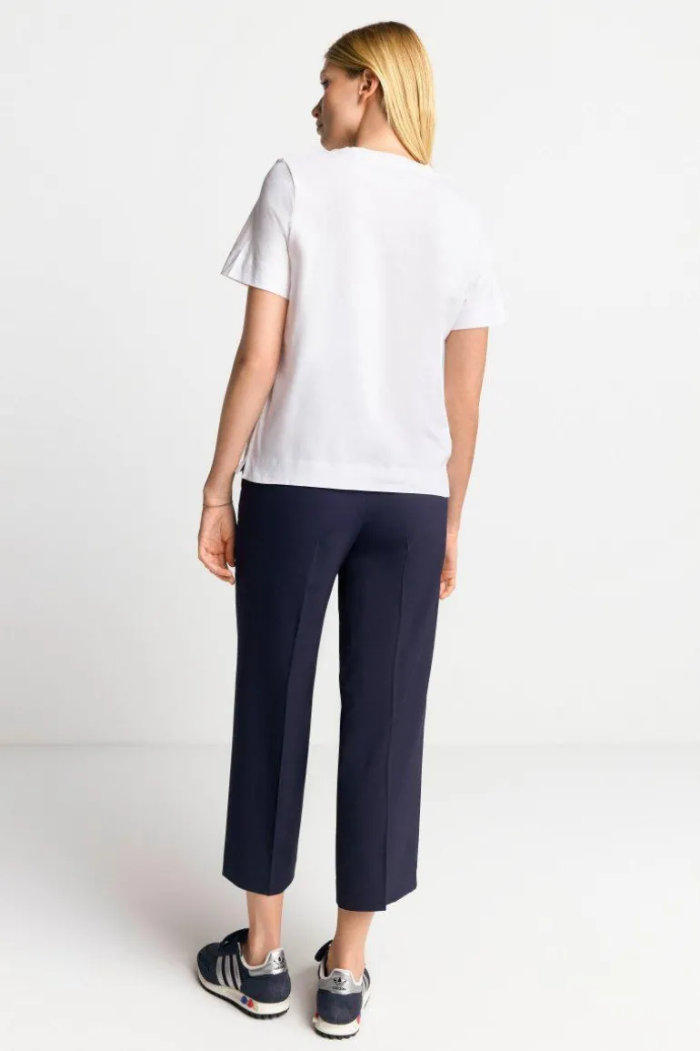 Weißes T-Shirt Mit Statement-Print